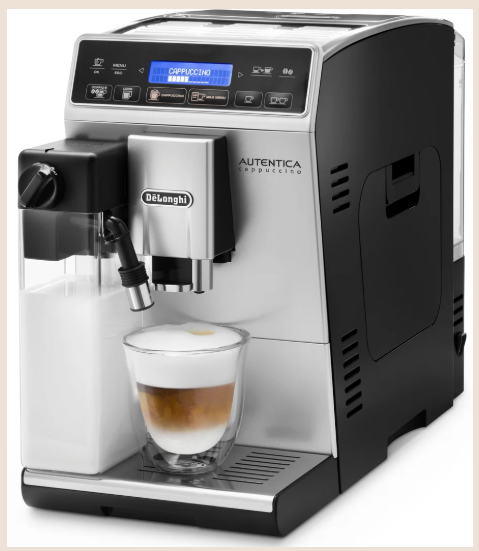 De'Longhi Autentica ETAM29.660.SB Kaffeevollautomat – 19,5 cm breit, LatteCrema System, Doppio+