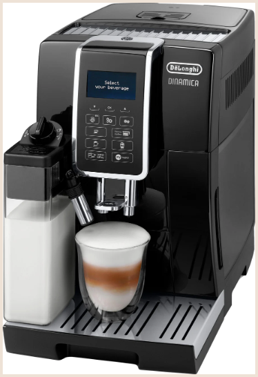 De'Longhi Dinamica ECAM356.57.B Kaffeevollautomat – LatteCrema System, 14 Getränke, Kannen-Funktion